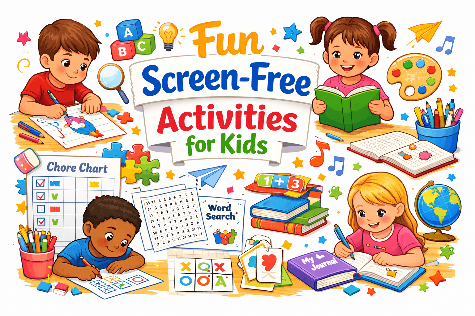 Fun Screen-Free Activities for Kids Using Educational Printables and Creative Learning Games