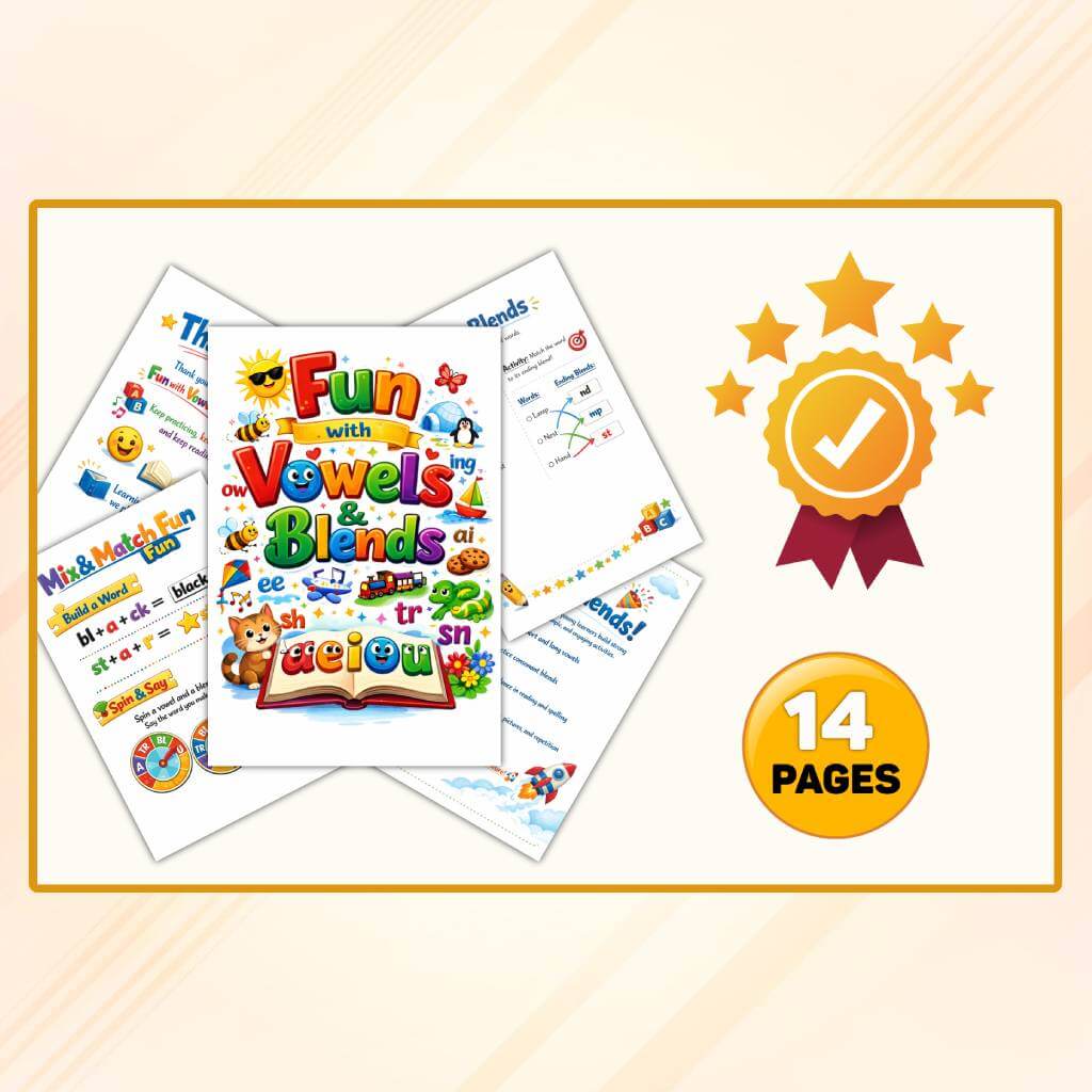 Printable Phonics Workbook for Kindergarten Students