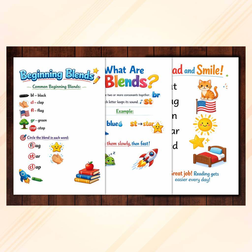 Reading Practice Pages for Early Learners