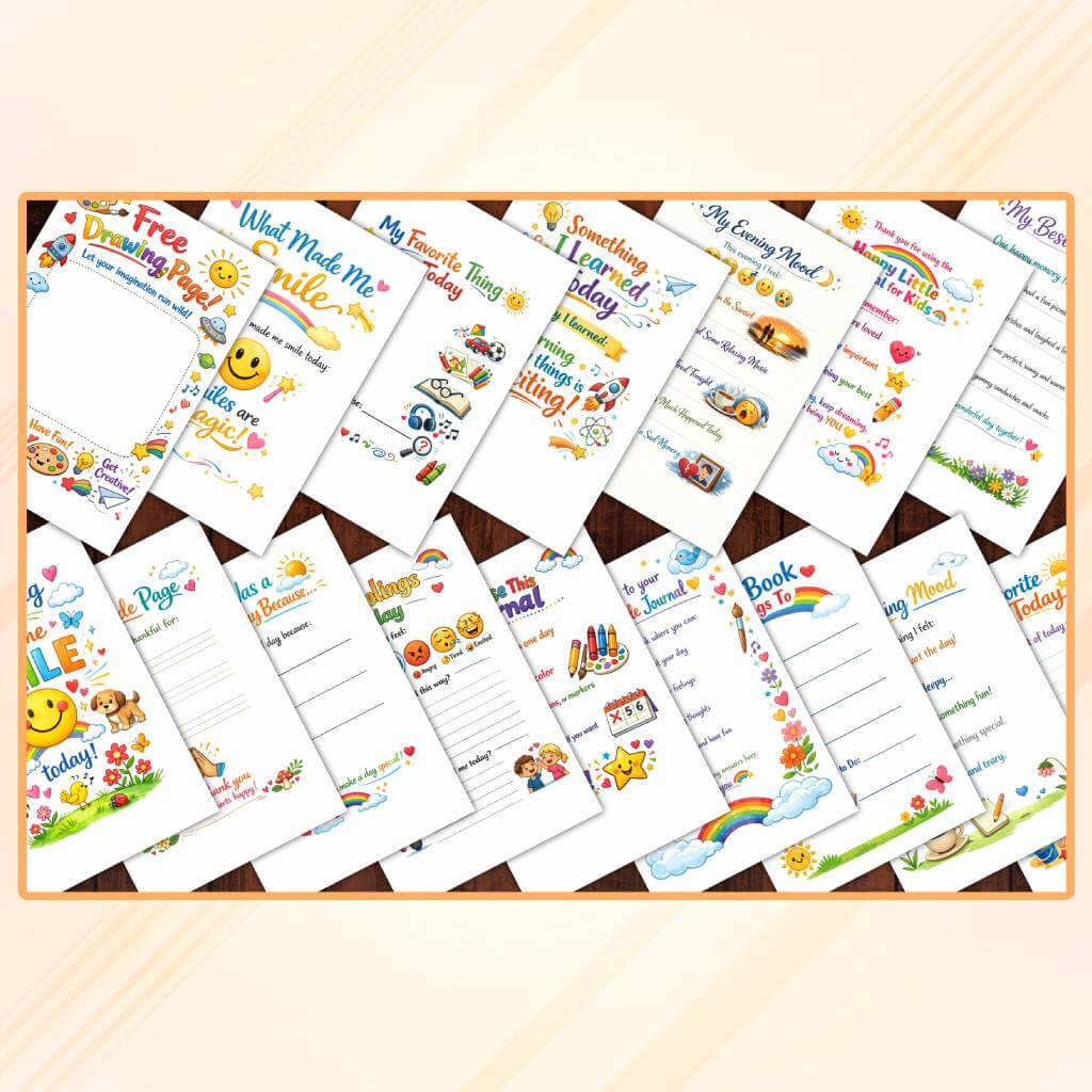 Printable Kids Journal | Daily Reflection Workbook | Gratitude & Self-Expression Activities | Instant Download PDF - Image 4