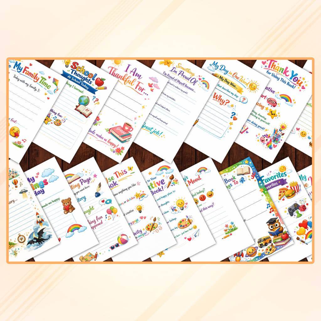 Kids Creative Log Book Printable PDF | Creative Activity Journal for Kids | Drawing & Idea Tracker | Homeschool Printable | Instant Download - Image 4