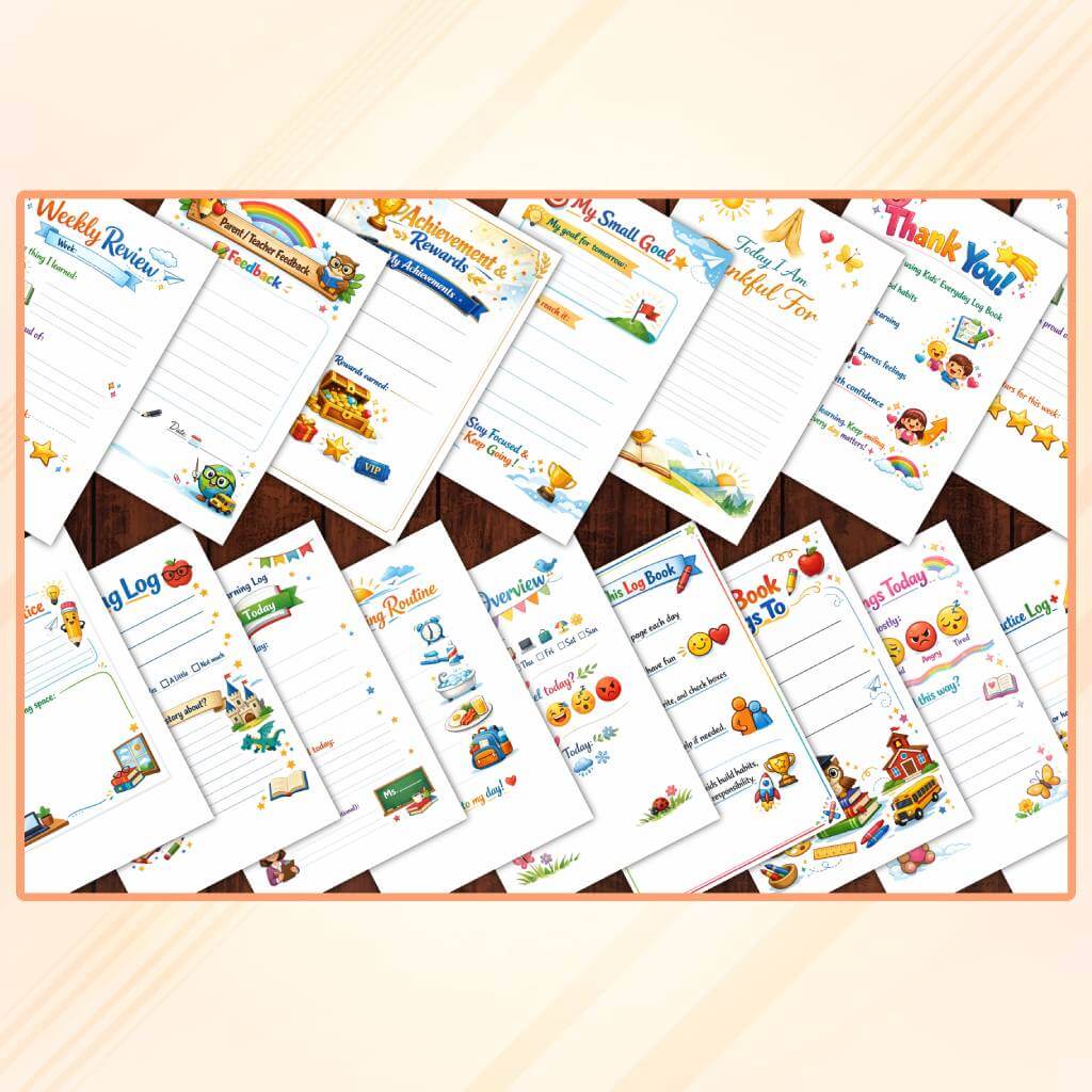 Kids Everyday Log Book Printable PDF | Daily Activity Journal for Kids | Learning Tracker Workbook | Homeschool Printable | Instant Download - Image 4