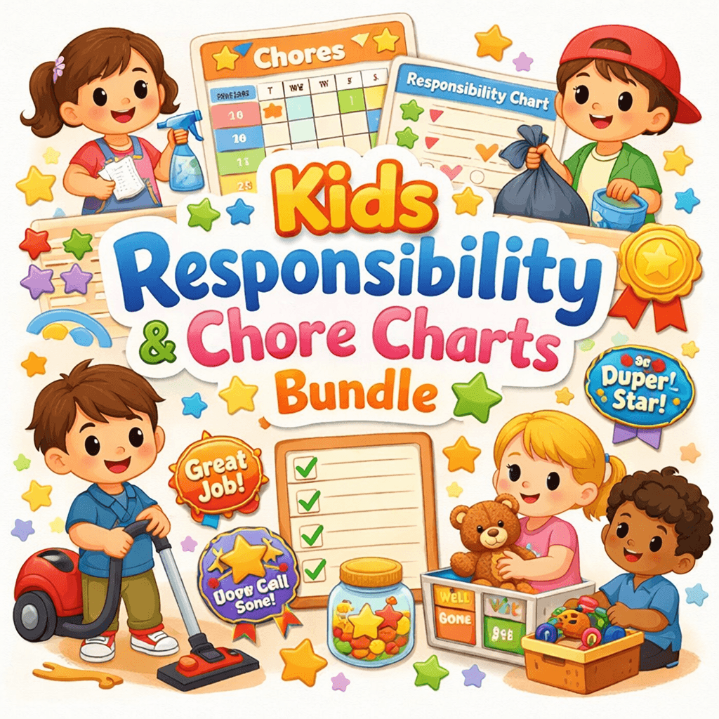 Kids Responsibility & Chore Charts Bundle