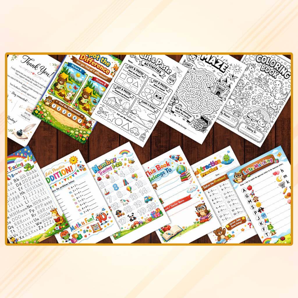 Kids Worksheets Printable PDF | Preschool & Kindergarten Learning Activities | Educational Worksheets for Homeschool | Instant Download - Image 4