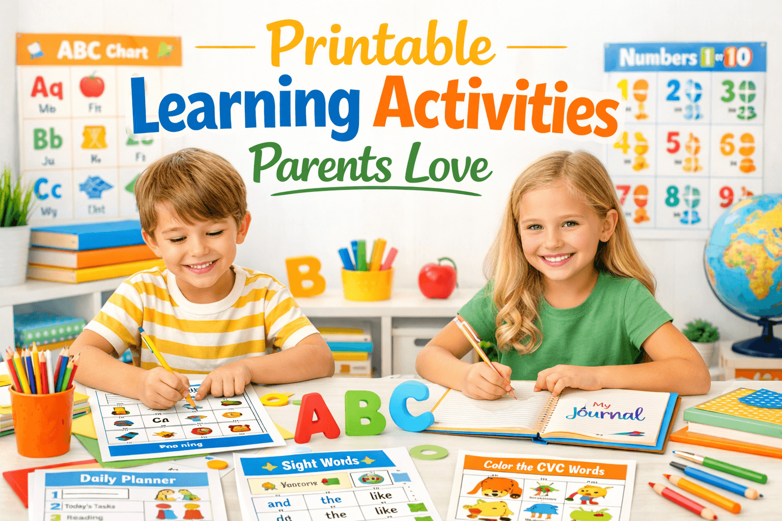Printable learning activities parents love for preschool and kindergarten kids